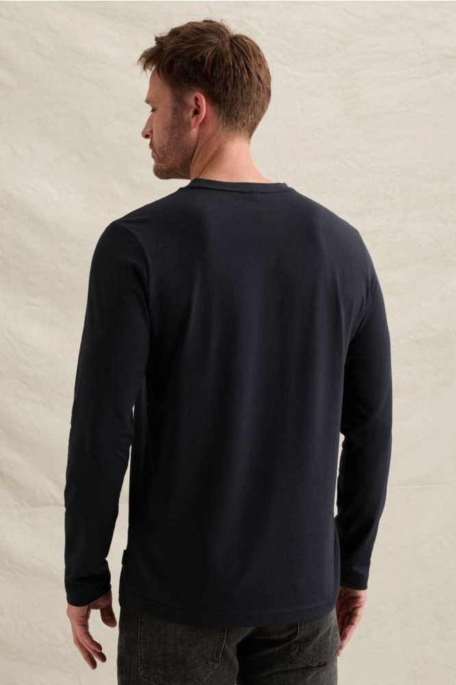 PME legend blauwe heren t-shirt | Model achteraanzicht