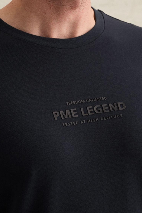 PME legend blauwe heren t-shirt | Close up