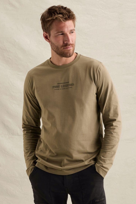 PME legend groene heren t-shirt | Model vooraanzicht