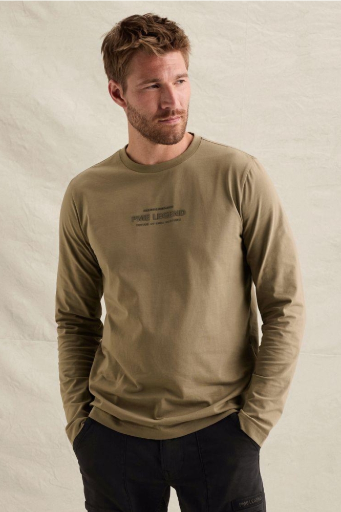 PME legend groene heren t-shirt | Model vooraanzicht