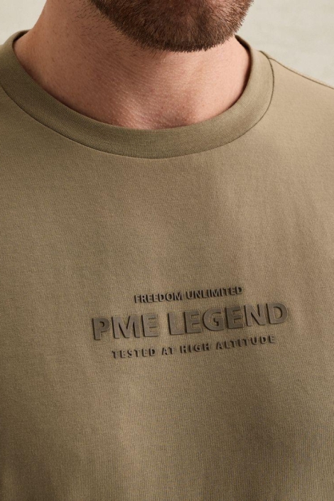 PME legend groene heren t-shirt | Close up