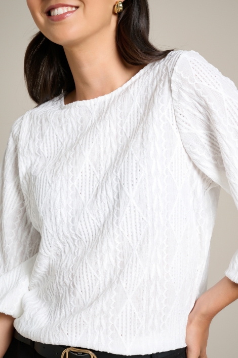 LolaLiza witte dames t-shirt | Close up