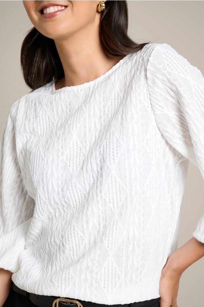 LolaLiza witte dames t-shirt | Close up