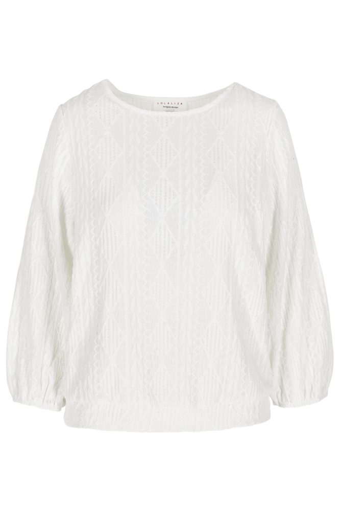 LolaLiza witte dames t-shirt | Vooraanzicht