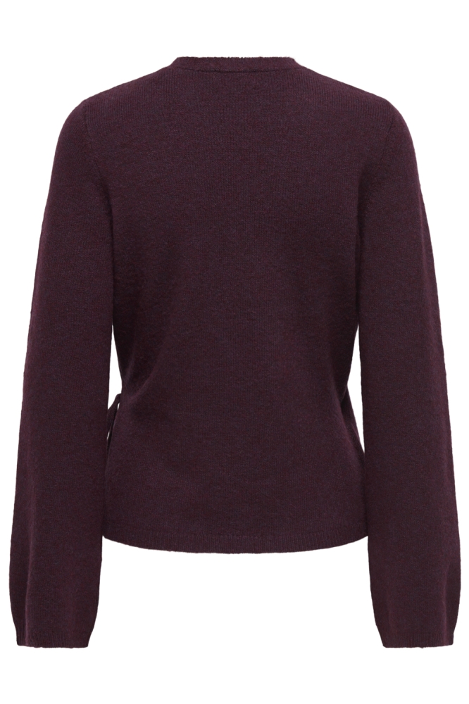 Jacqueline de Yong bordeaux dames vest | Achteraanzicht