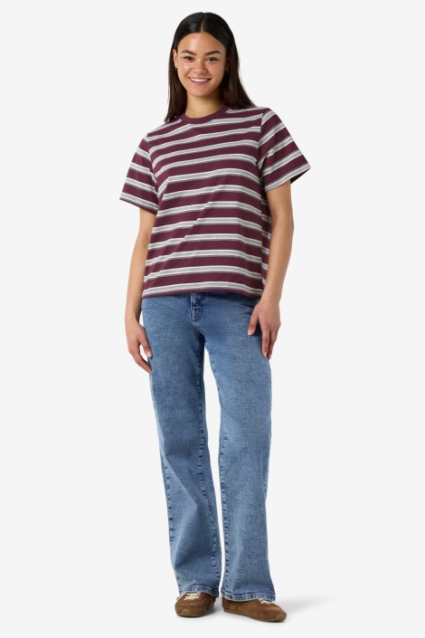 Noisy may bordeaux dames t-shirt | Model vooraanzicht