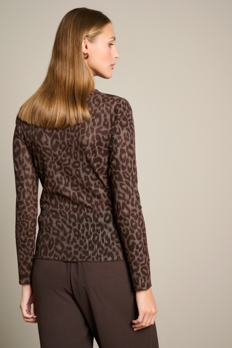 LolaLiza bruine dames top | Model achteraanzicht