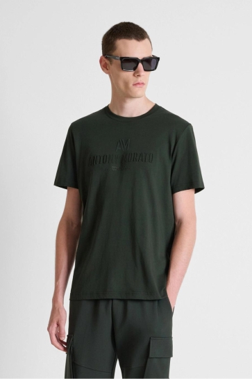 Antony Morato T-shirt T SHIRT REGULAR FIT IN JERSEY MMKS02730 FA100240 4082 FOREST GREEN
