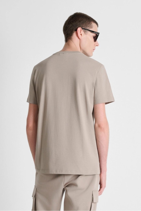 Antony Morato taupe heren t-shirt | Model achteraanzicht