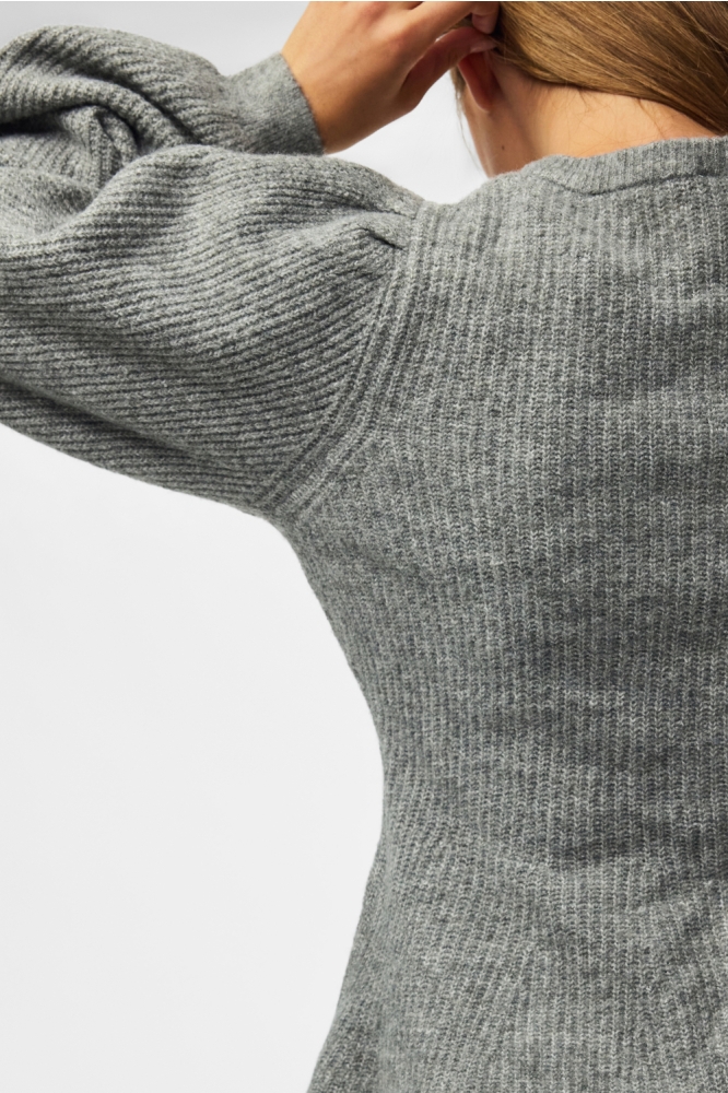 Pieces grijze dames vest | Close up