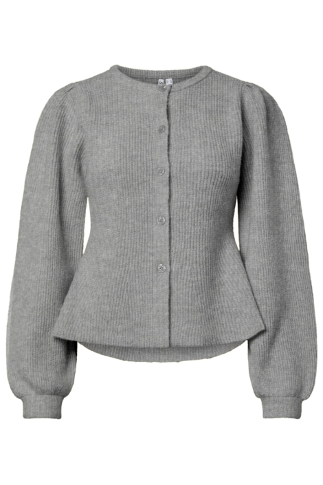 Pieces grijze dames vest | Vooraanzicht