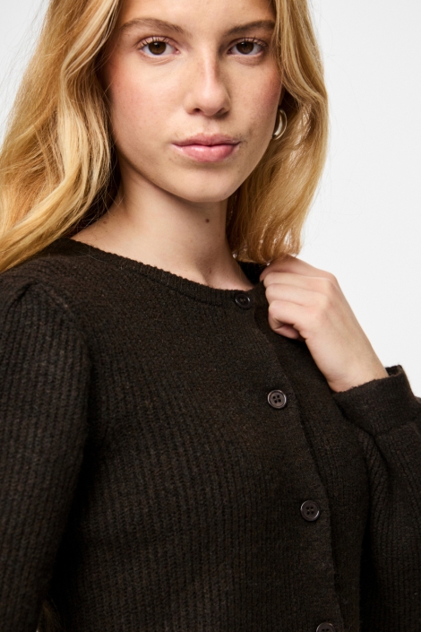 Pieces bruine dames vest | Close up