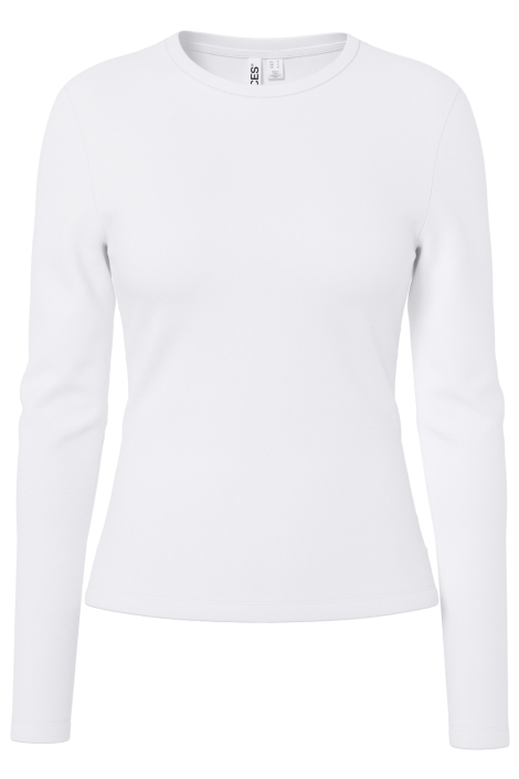 Pieces witte dames t-shirt | Vooraanzicht