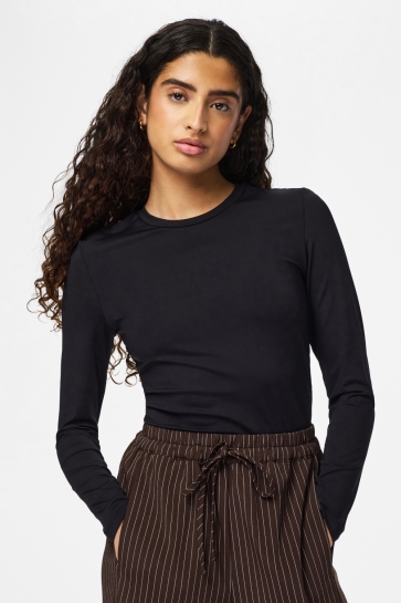 Pieces pclula ls top jrs noos Zwart