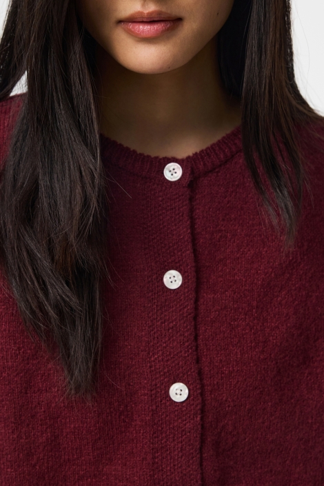 Pieces bordeaux dames vest | Close up