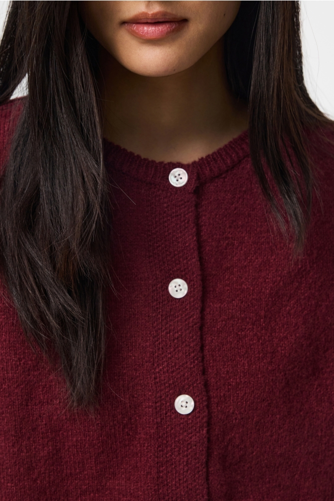 Pieces bordeaux dames vest | Close up