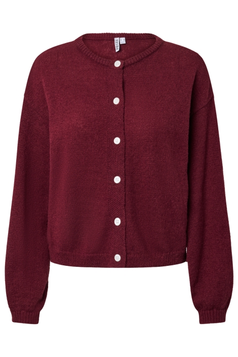 Pieces bordeaux dames vest | Vooraanzicht