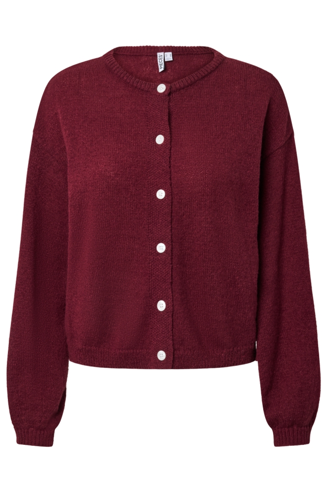Pieces bordeaux dames vest | Vooraanzicht