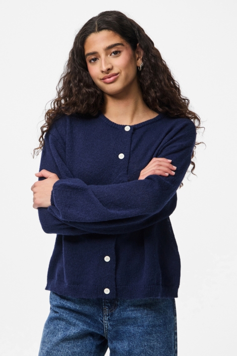 Pieces blauwe dames vest | Model