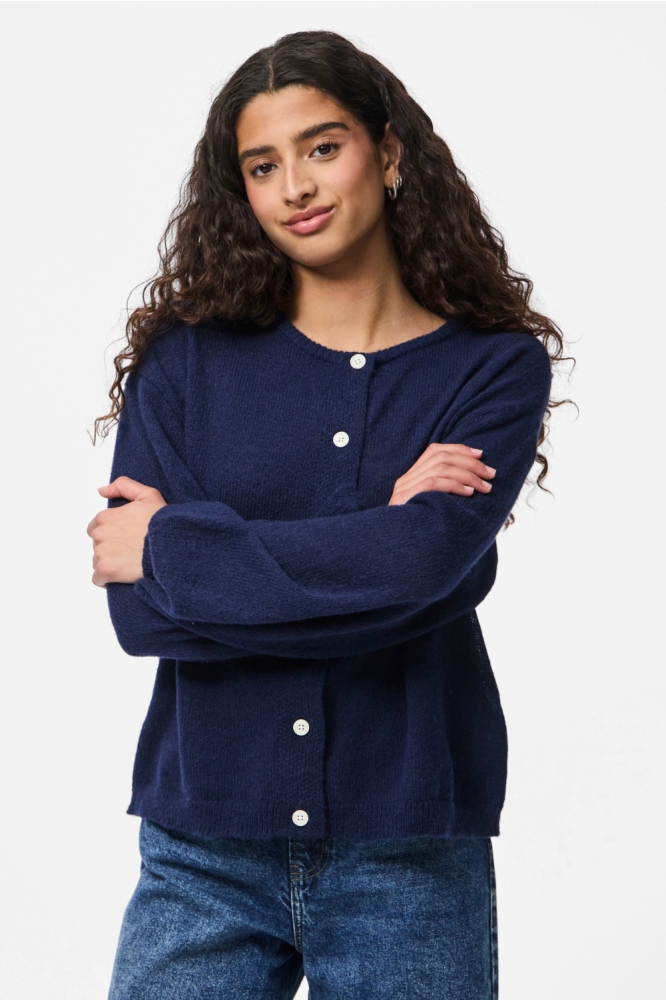 Pieces blauwe dames vest | Model