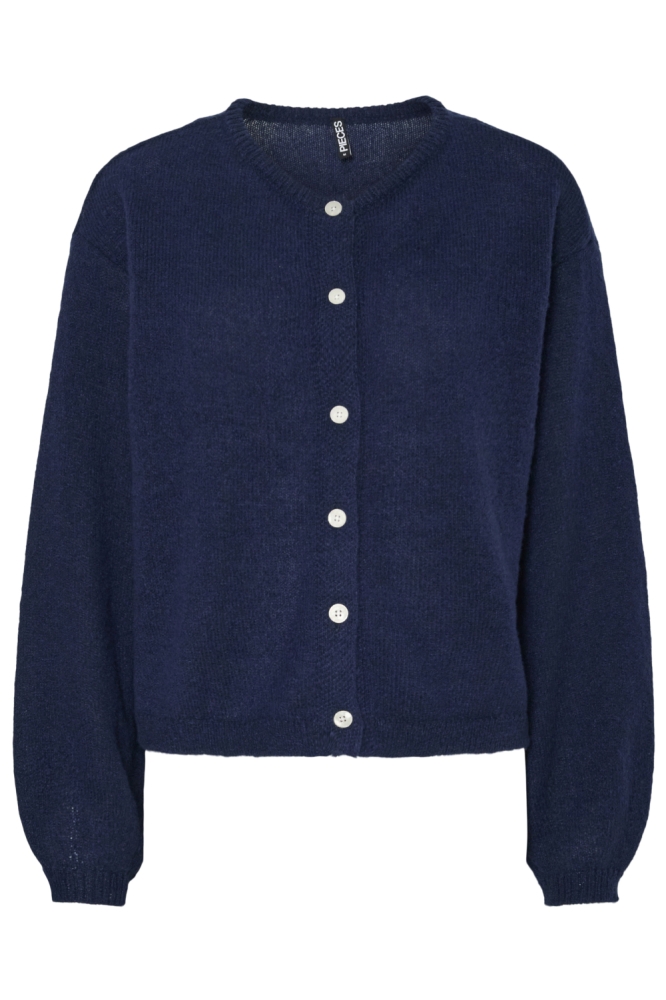 Pieces blauwe dames vest | Vooraanzicht