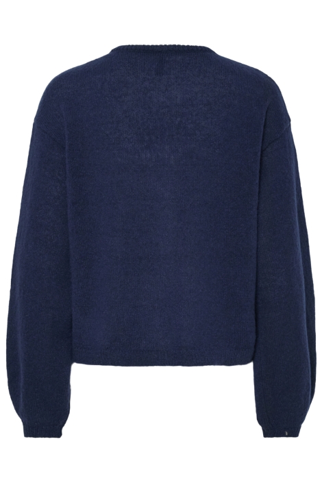 Pieces blauwe dames vest | Achteraanzicht