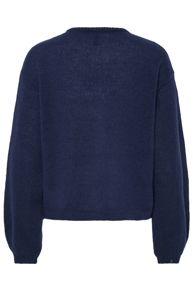 Pieces blauwe dames vest | Achteraanzicht