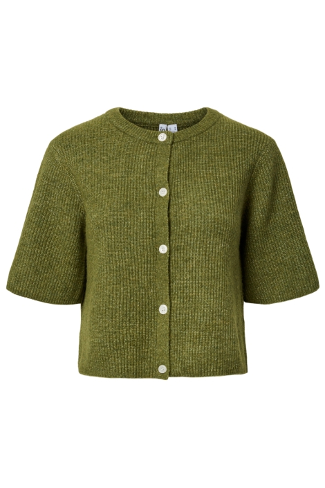 Pieces groene dames vest | Vooraanzicht