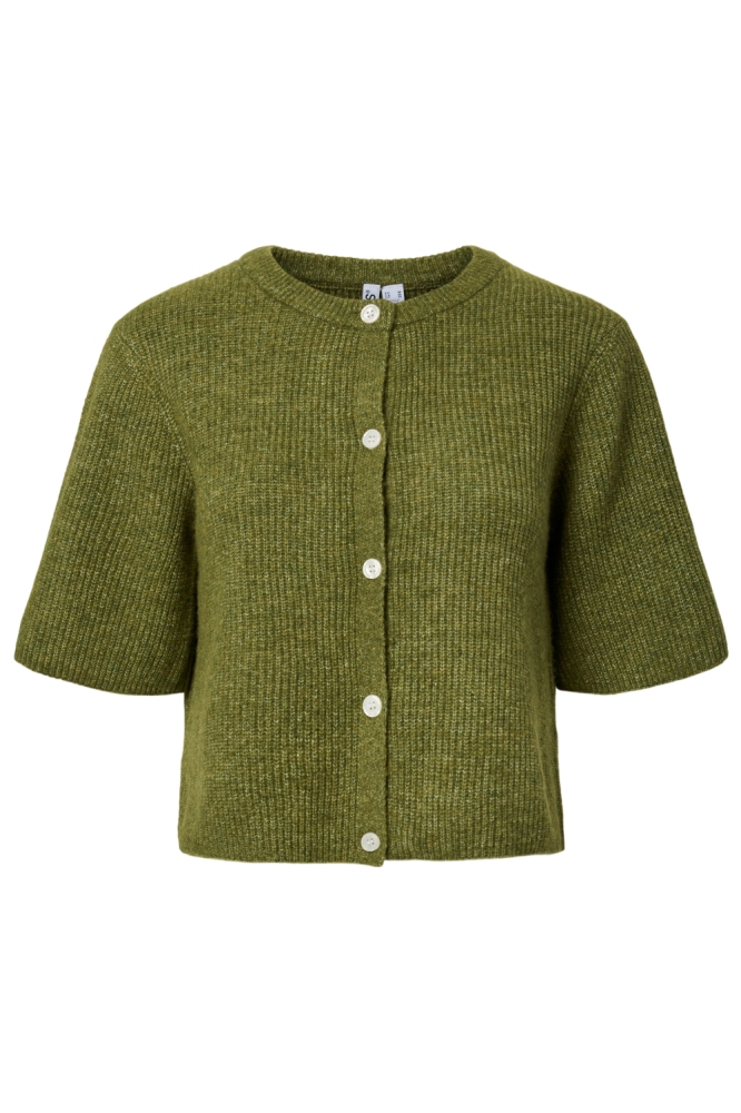 Pieces groene dames vest | Vooraanzicht