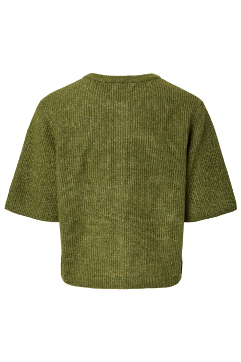 Pieces groene dames vest | Achteraanzicht