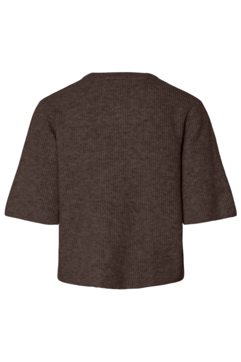 Pieces bruine dames vest | Achteraanzicht