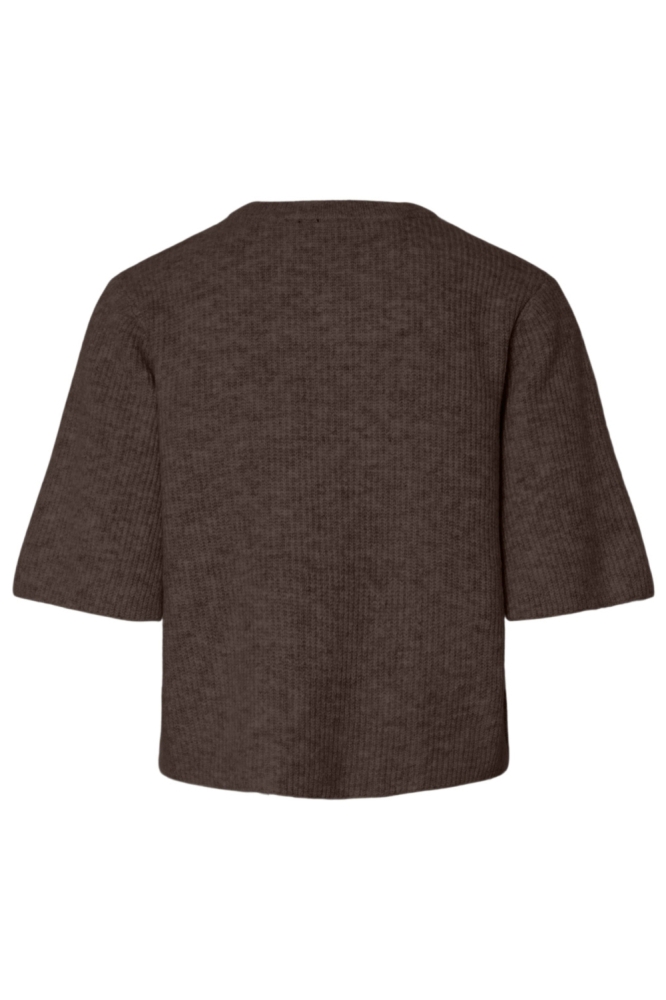 Pieces bruine dames vest | Achteraanzicht