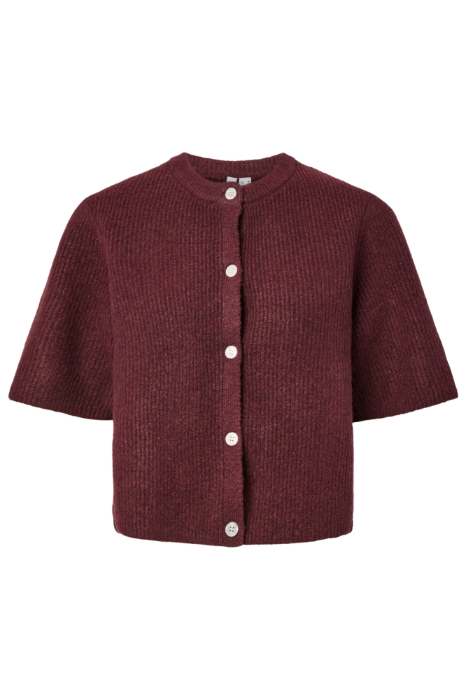 Pieces bordeaux dames vest | Vooraanzicht