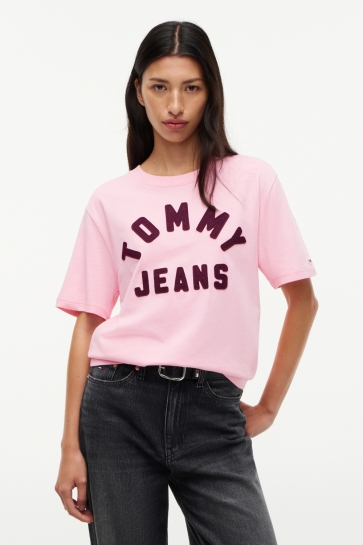 Tommy Jeans T-shirt TJW RLX TOMMY ARCH TEE DW0DW23454 TPF PINK SUGAR