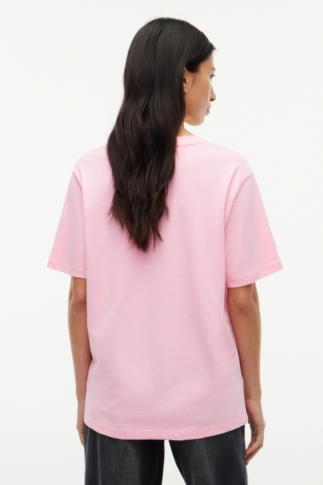 Tommy Jeans roze dames t-shirt | Model achteraanzicht