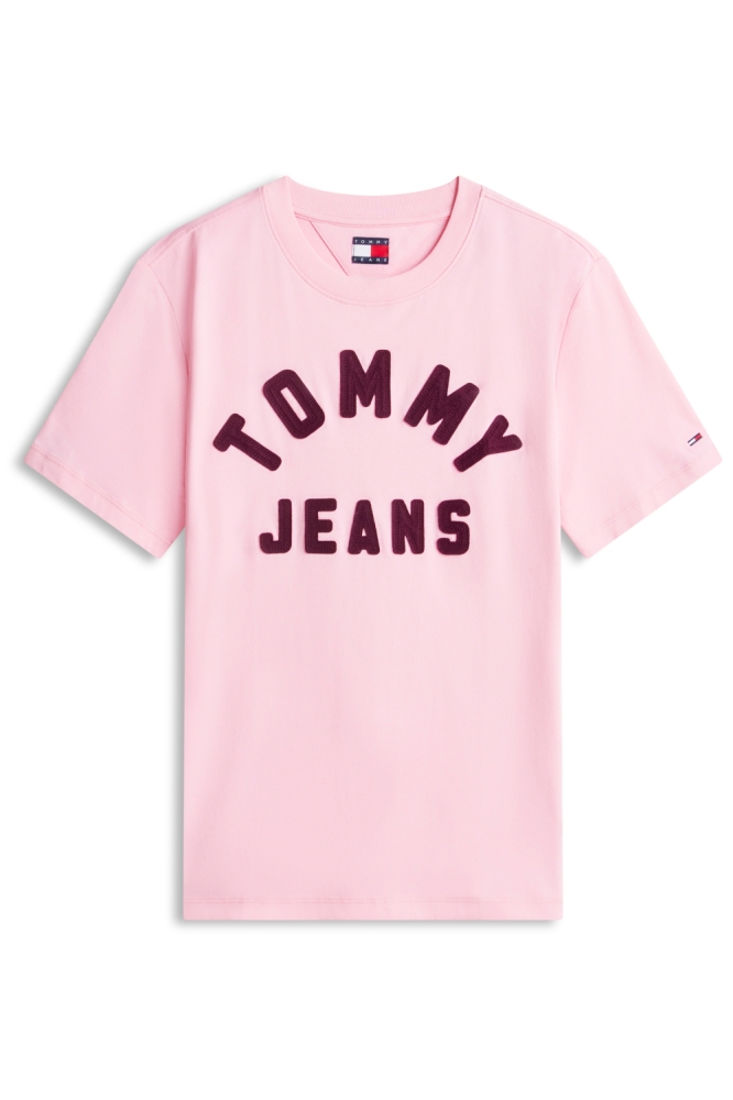 Tommy Jeans roze dames t-shirt | Vooraanzicht