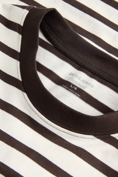 Jack & Jones bruine heren t-shirt | Close up