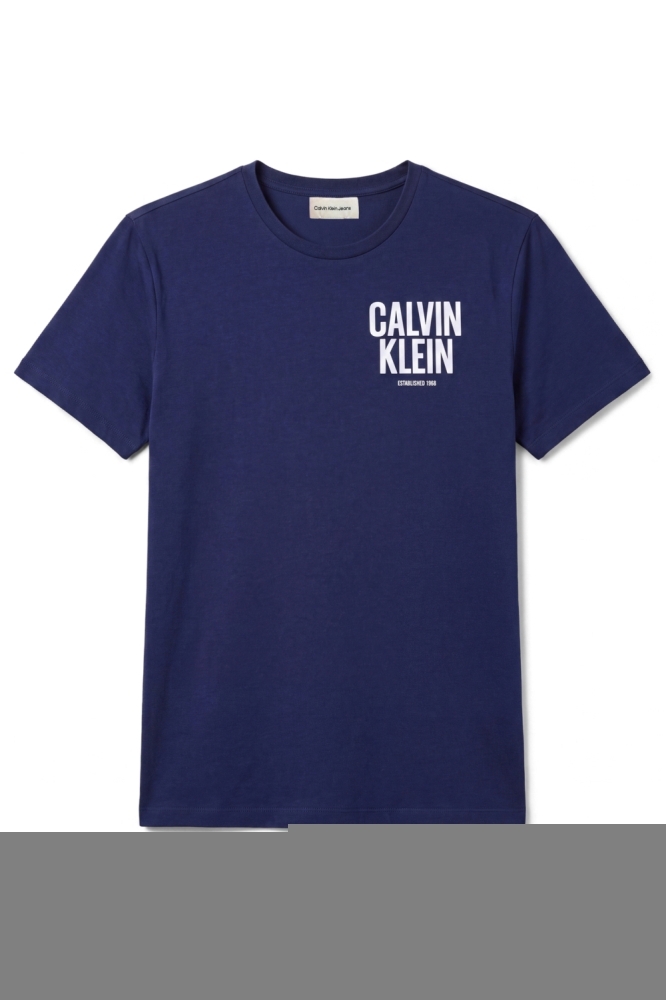 Calvin Klein blauwe heren t-shirt | Vooraanzicht