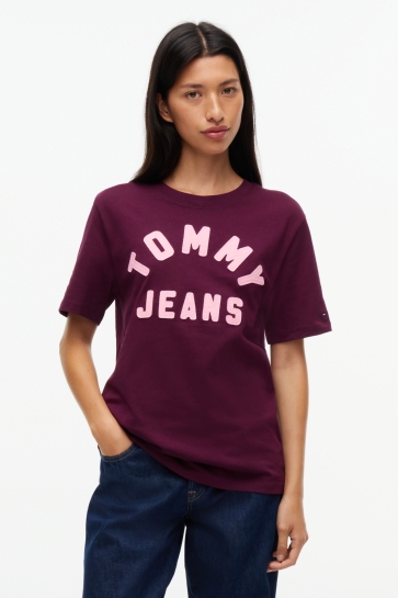 Tommy Jeans T-shirt TJW RLX TOMMY ARCH TEE DW0DW23454 V11 CALYPSO BERRY