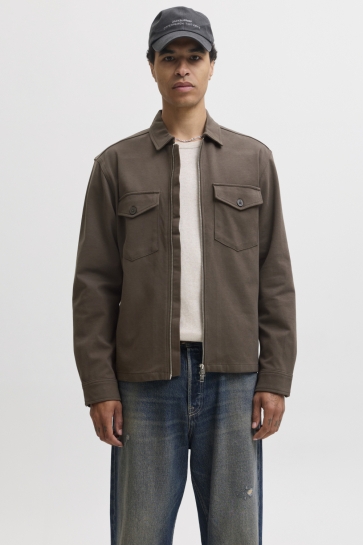 Jack & Jones Overhemd JPRBLAJAMES THEO SWEAT OVERSHIRT SM 12305421 Turkish Coffee
