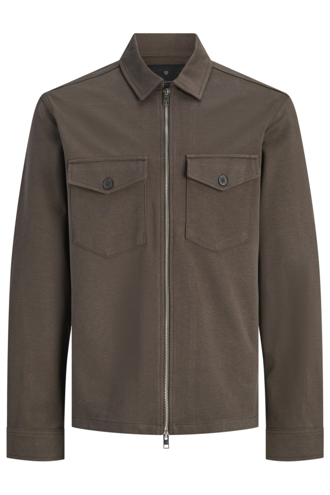 Jack & Jones bruine heren overhemd | Vooraanzicht