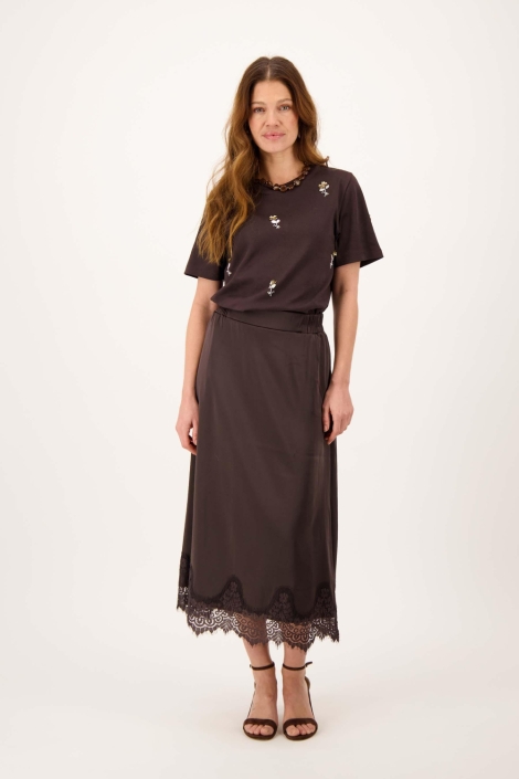 Zusss bruine dames t-shirt | Model