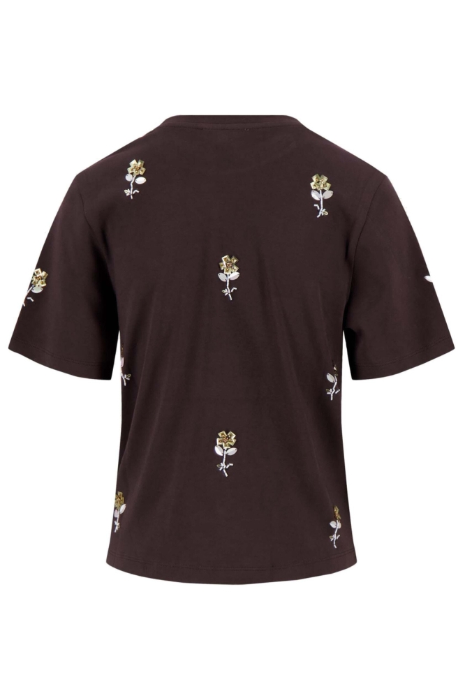 Zusss bruine dames t-shirt | Achteraanzicht