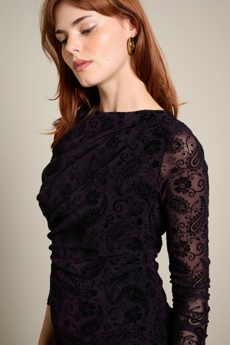 LolaLiza paarse dames t-shirt | Close up