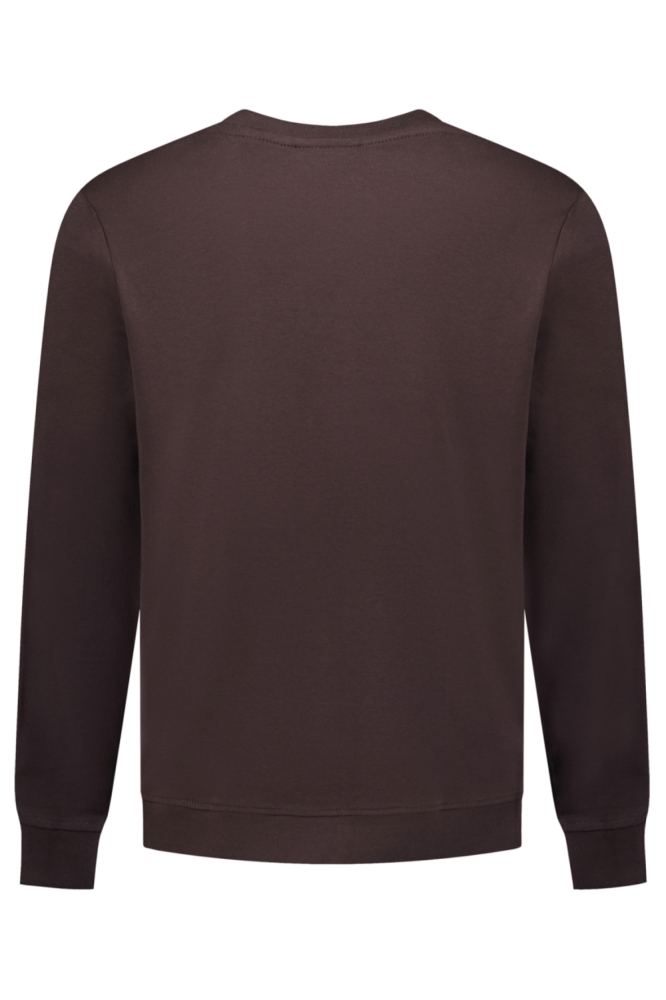 NO-EXCESS bruine heren sweater | Achteraanzicht