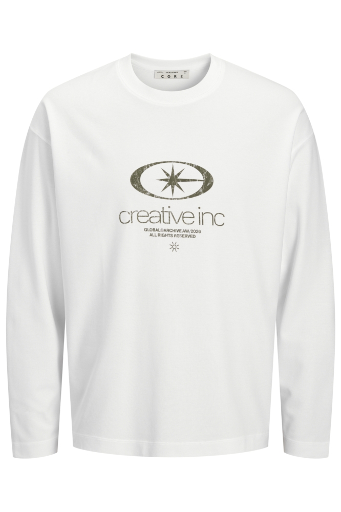 Jack & Jones witte heren t-shirt | Vooraanzicht