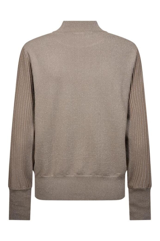 Freequent taupe dames trui | Achteraanzicht