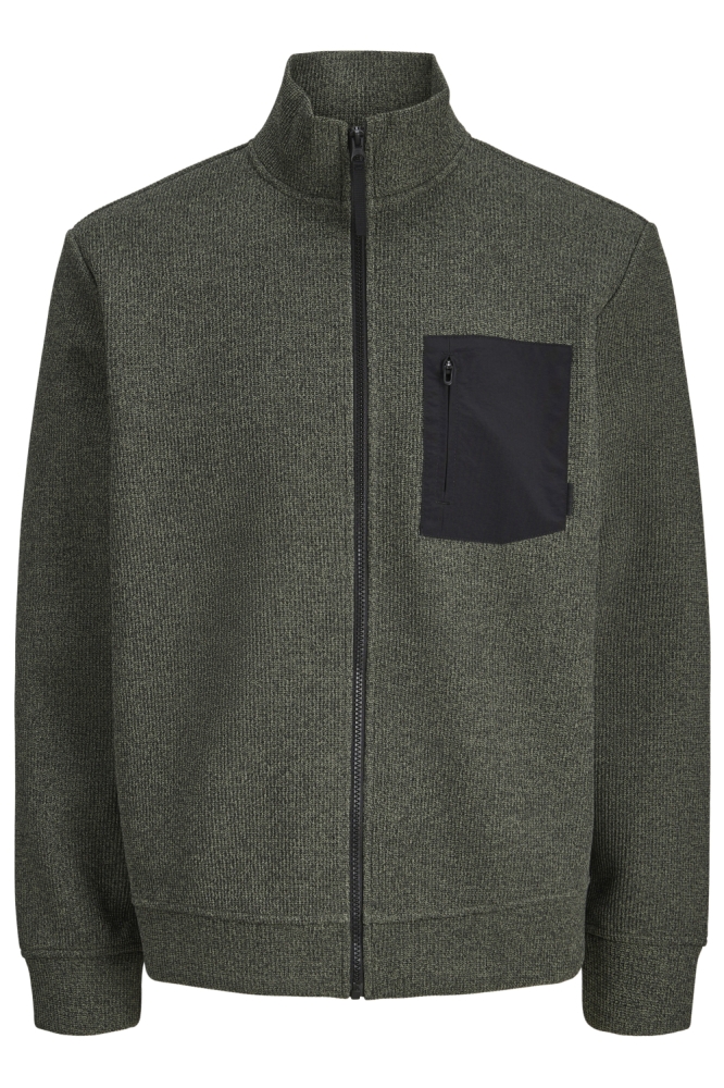 Jack & Jones groene heren vest | Vooraanzicht