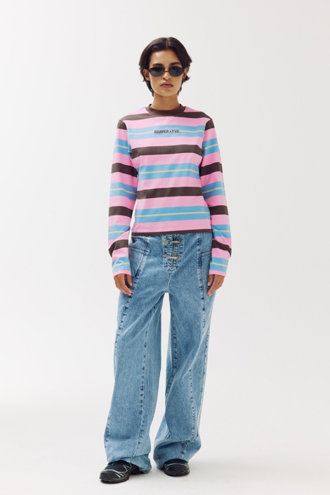Harper & Yve multi color dames t-shirt | Model