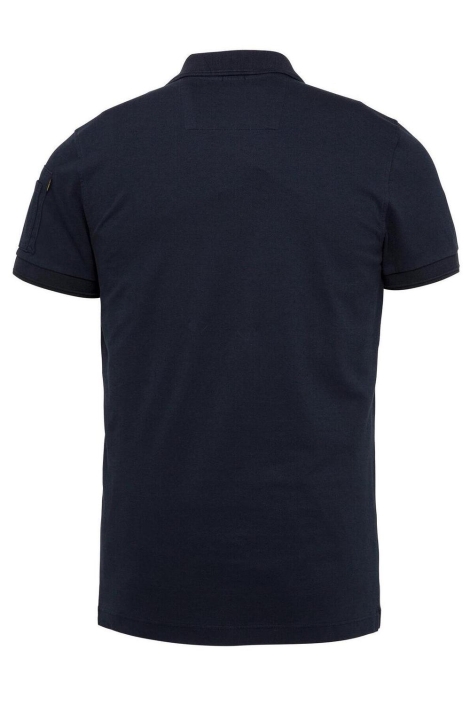 PME legend blauwe heren polo | Achteraanzicht